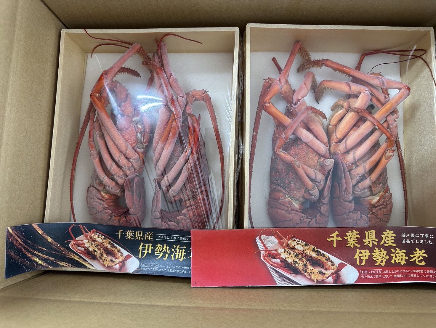 千葉県産釜茹で伊勢海老　ハーフカット