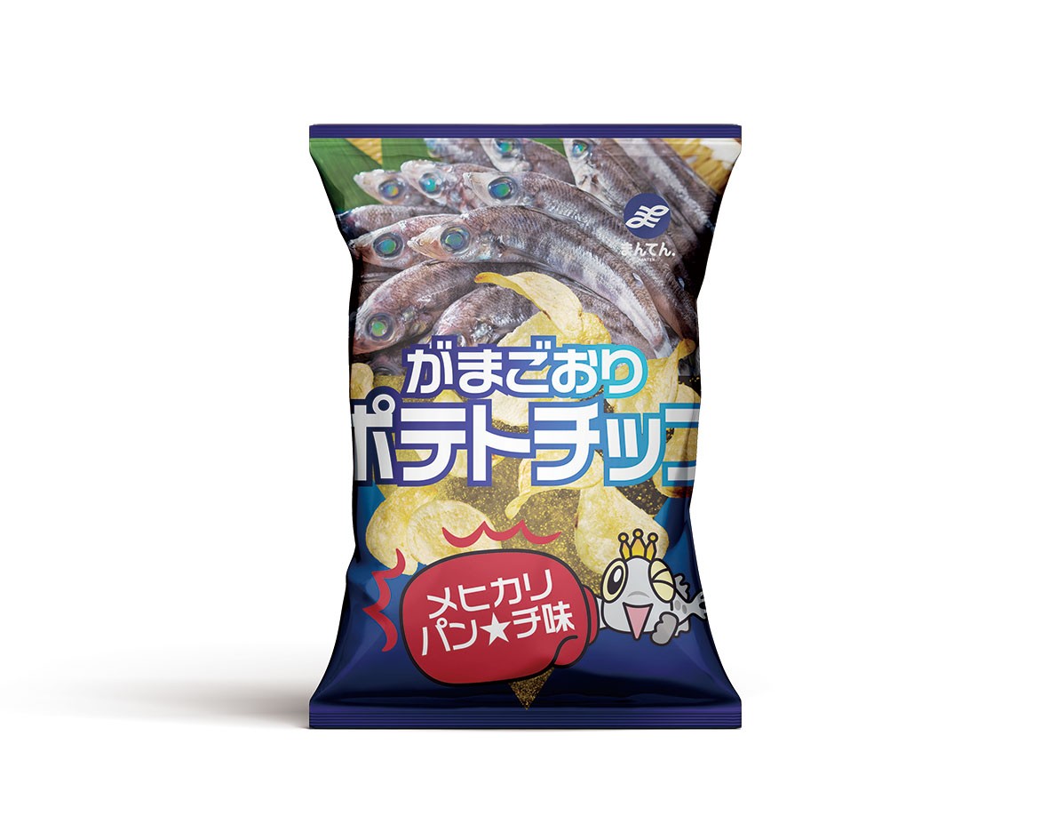がまごおりポテトチップ　メヒカリパ★ンチ味