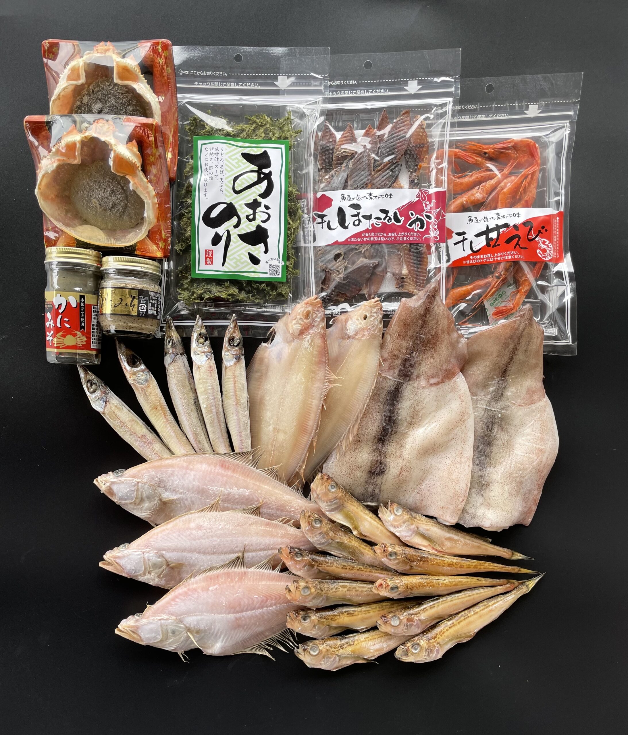 かにみそ・ほたるいか・のり加工品・干物加工品・かに加工品